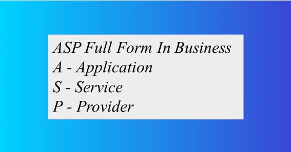 ASP Full Form In Business 