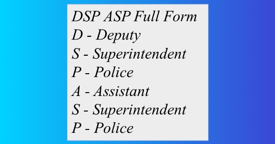 DSP ASP Full Form 