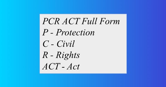 PCR ACT Full Form