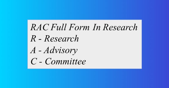 RAC Full Form In Research