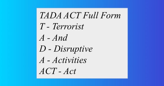 TADA ACT Full Form